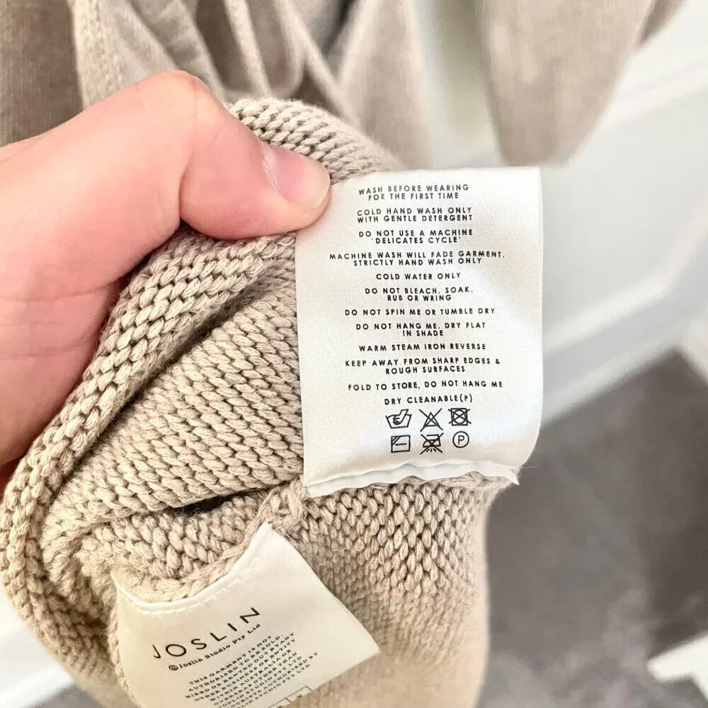 Joslin Studio Aurora Knit Long Sleeve Maxi Dress Flax Size M - Picture 9 of 9